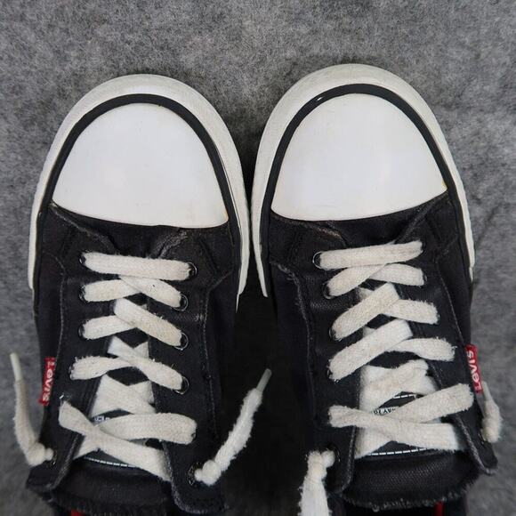 Levis Shoes Womens 6 Sneakers Stretch Slip On Casual Active Stan G Black Canvas - Picture 9 of 13